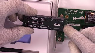 Install and Test MHQJRH M2 2280 SSD HeatSink Thermal Silicone pad for PCIE NVMe M2 SSD [upl. by Nickelsen695]