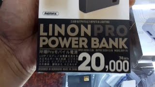 Remax Linon Pro Power Bank 20000mah  RPP73 [upl. by Gnanmos917]