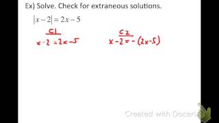 Solving Absolute Value Equations 2 Variables on Both Sides [upl. by Rosalynd]