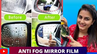 How to install Car Anti fog Mirror Film in Bike and Cars  rainproof mirror film antifogmirrorfilm [upl. by Coad604]