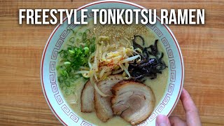 Making Some Tonkotsu Ramen recipe  method [upl. by Merari]