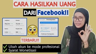 CARA MENDAPATKAN UANG DARI REELS FACEBOOK TERBARU [upl. by Perni]