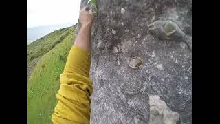 Climbing Harmonic convergence 6A in Garron point  Northern Ireland [upl. by Ilaw373]