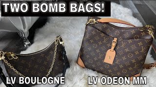 LV BOULOGNE NM  LOUIS VUITTON ODEON MM  TWO BOMB BAGS  COMPARING [upl. by Bourgeois]