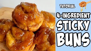 4 Ingredient Sticky Bun Hack Recipe tutorial Shorts [upl. by Fesuoy]