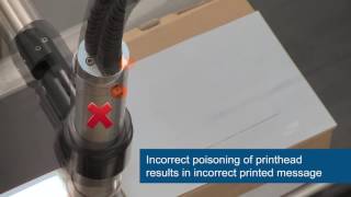 How to correctly position the printhead on the Linx 10 printer [upl. by Audras]