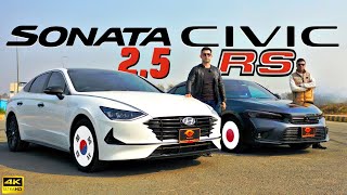 Honda Civic RS vs Hyundai Sonata 25  Ultimate Comparison in Pakistan [upl. by Naivat]