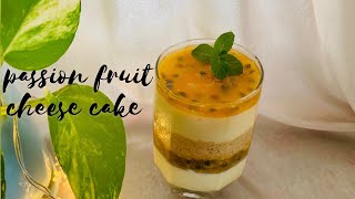 Passion Fruit Cheese CakeNo Bake Passion Fruit Cheesecake Recipe Malayalam [upl. by Oicnedurp216]