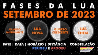 Fases da Lua em setembro de 2023 [upl. by Zia346]