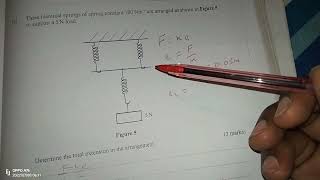 HOOKES LAW CALCULATIONSCOMBINED SPRINGS [upl. by Haran]