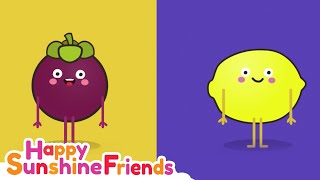 Fruit song  Fruits names for kids  Happy fruits learning song [upl. by Ainsley]