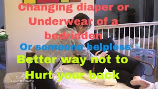 Easy way to change incontinent elderly or bedridden diaper [upl. by Leanard]