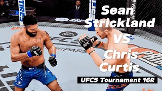 UFC 션 스트릭랜드 VS 크리스 커티스  토너먼트 16강 [upl. by Inot]