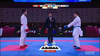 Karate Kumite Final  China vs Japan  Li Gong vs Yuki Kujuro  Casablanca 2024 61 Kg [upl. by Aitital]