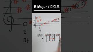 음악이론 E Major key  마장조 [upl. by Atronna]