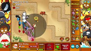 Lets Play Bloons Monkey City ZOMG Very Hard Stairs Desert Map No Commentary 1575 [upl. by Abbottson]