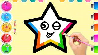 ⭐How to Draw a Star  Easy Drawing amp Painting  Step By Step [upl. by Walt]