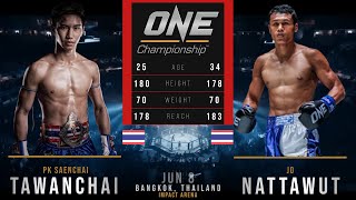 TAWANCHAI vs NATTAWUT FULL FIGHT ONE 167 [upl. by Eisteb]