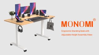 Monomi 55quot x 24quot Standing Desk  Fast Assembly Video Guide 50 [upl. by Sabir]