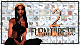 SIMS 4 28 GB  FURNITURE CC  PART 2  LOVE SEATS FIREPLACES RUGS amp TABLES [upl. by Drugge]