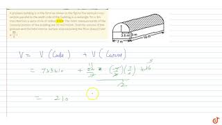 A godown building is in the form as shown in the figure The vertical crosssection parallel to [upl. by Saffian]