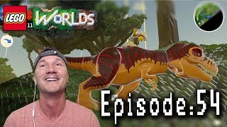 Lets Play Lego Worlds Episode 54 Sheila Unlocks a T Rex Dinosaur [upl. by Elsinore]