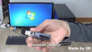 Testing Homemade USB Killer How to make a USB killer [upl. by Nordna]