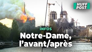 Lavantaprès de la cathédrale NotreDame de Paris cinq après limpressionnant incendie [upl. by Dibb520]