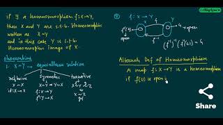 47 Homeomorphism  Definition and Examples  Metric Space  BSc Maths  Hindi [upl. by Gennie]