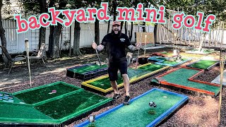 We Built A Mini Golf Course In Our Back Yard  How We Did It [upl. by Stucker]