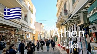 Plaka die historische Altstadt in Athen In 5K [upl. by Oinotnaocram380]