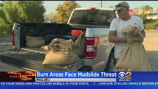 Canyon Residents In Woolsey Burn Areas Prepare For Possible Mudslides Flash Floods [upl. by Idnym95]