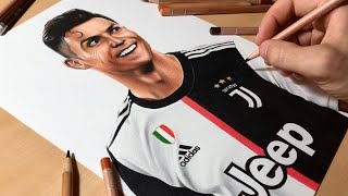 Drawing Cristiano Ronaldo 2020 • Time Lapse [upl. by Samau]