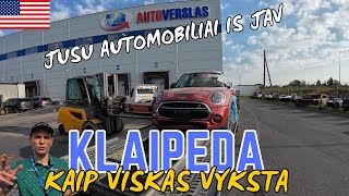 GRIZTU I LIETUVA  KAIP USA AUTOMOBILIAI ATRODO KLAIPEDOJE [upl. by Inglebert]