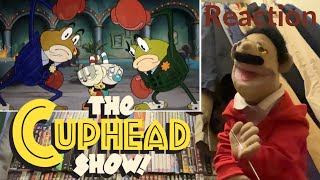 The Cuphead Show Season 1 Episode 3 Ribby And Croaks Reaction Puppet Reaction [upl. by Tadd837]