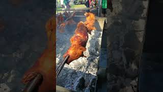 Barbecue Chicken Lamb and Whole Suckling Pigs on a custom rotisserie BBQ [upl. by Rich751]