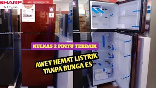 Review Kulkas 2 Pintu Terbaik th ini  Sharp Refrigerator SJ326XG MR review sharp kulkas2pintu [upl. by Joiner]