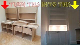 HOW TO  Build Alcove cabinets from cheap sheet material  time lapse video [upl. by Remoh]