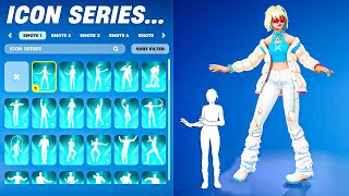 ALL FORTNITE ICON SERIES amp NEW TIKTOK EMOTES 11 [upl. by Ehtyde344]