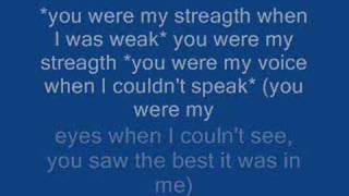 Celine Dion  Because You Loved Me  Lyrics [upl. by Carnay]