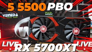 Ryzen 5 5500 com PB0 na B450M  RX 5700 XT  teste AO VIVO com DICAS [upl. by Cyrus]