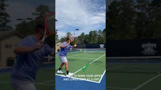 The tennis forehand technique  how to hit an angle [upl. by Pengelly]