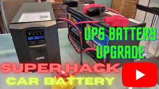 UPS BATTERY UPGRADE USING CAR BATTERIES [upl. by Ulani]