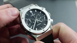 Hublot Classic Fusion Chronograph Titanium 521NX1171RX Functions amp Care [upl. by Kirad]