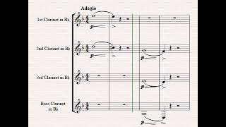 Masonic Funeral Music arranged for Clarinet Quartet [upl. by Eriuqs]