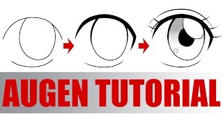 MANGA AUGEN zeichnen in 3 EINFACHEN SCHRITTEN Tutorial Deutsch [upl. by Latterll]