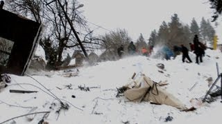 Avalanche destroys several homes in Montana [upl. by Babara773]