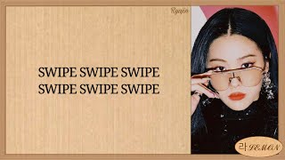 ITZY SWIPE Easy Lyrics [upl. by Spanjian]