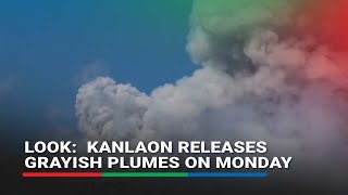 LOOK Kanlaon releases grayish plumes on Monday  ABS CBN News [upl. by Akkahs996]