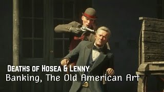 Red Dead Redemption 2 Deaths of Hosea amp Lenny Banking The Old American Art Mission [upl. by Therron]